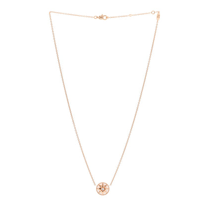 Christian Dior 18K Rose Gold Diamond Pink Opal Rose Des Vents Necklace 3 of 7