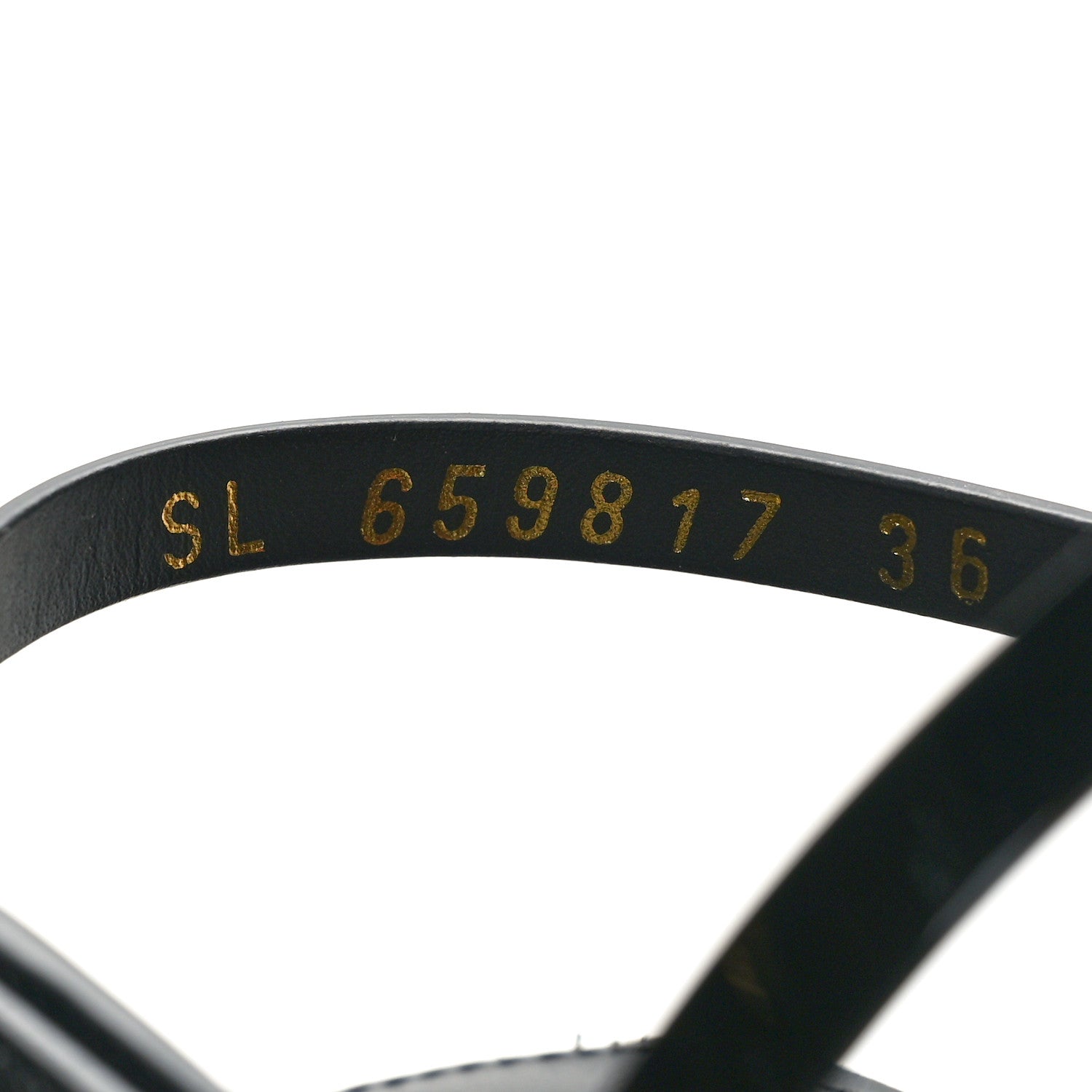Saint Laurent Patent Calfskin Cassandra Monogram Sandals 36 Black 9 of 10