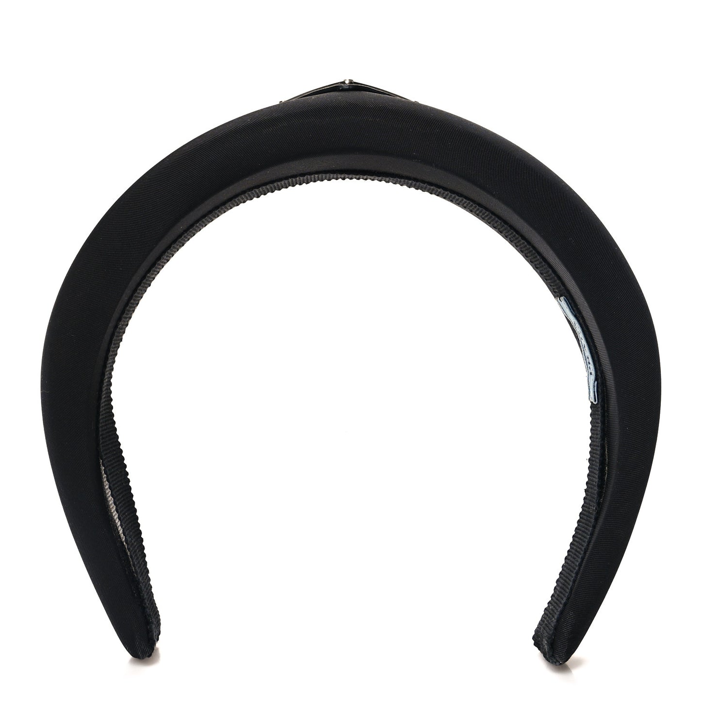 Re-Nylon Metal Triangle Logo Headband Black