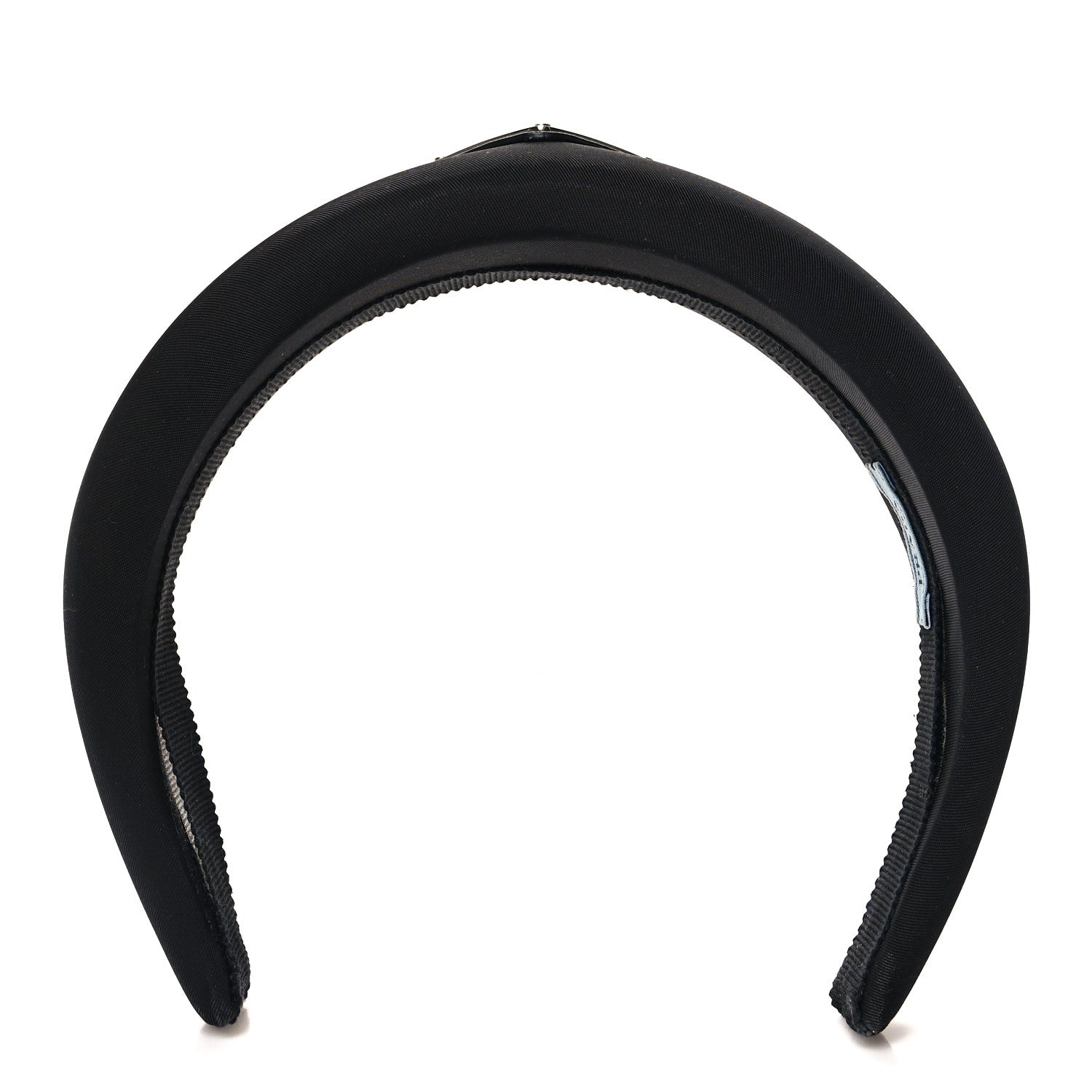 Prada Re-Nylon Metal Triangle Logo Headband Black 1 of 5