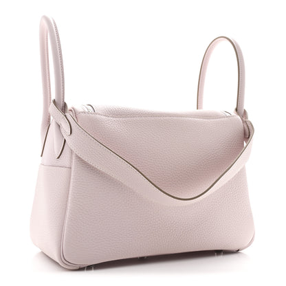 Hermes Taurillon Clemence Verso Lindy 26 Mauve Pale Mushroom 3 of 10