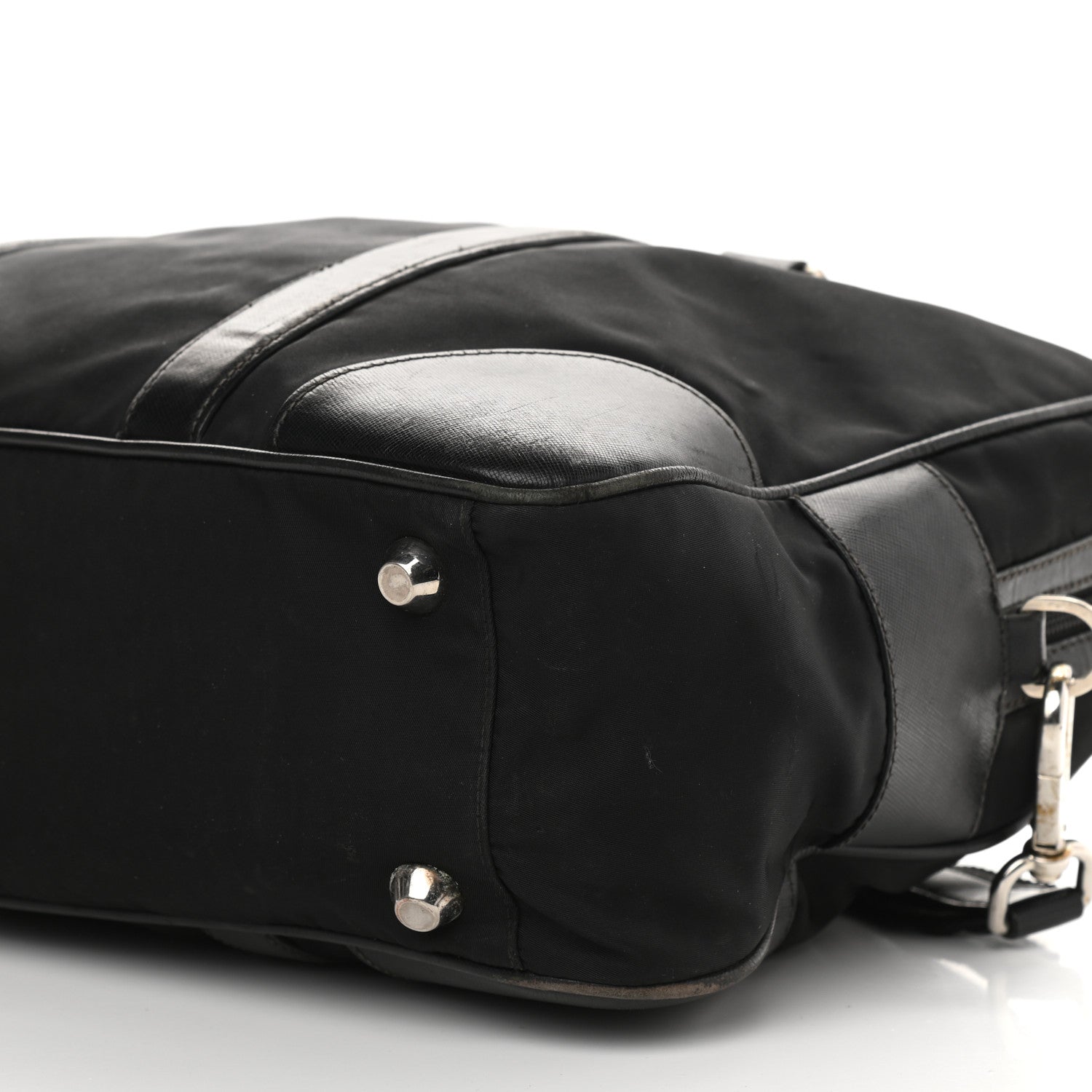Prada Tessuto Nylon Saffiano Briefcase Nero Black 10 of 20