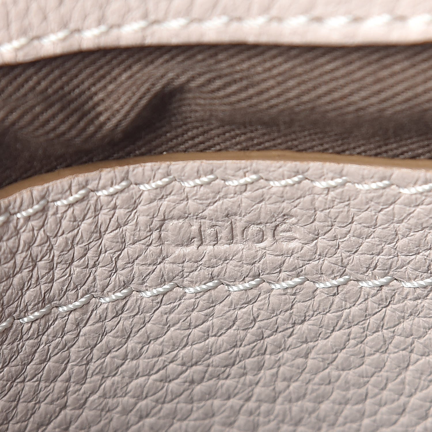 Chloe Calfskin Mini Marcie Round Crossbody Bag Abstract White 6 of 10