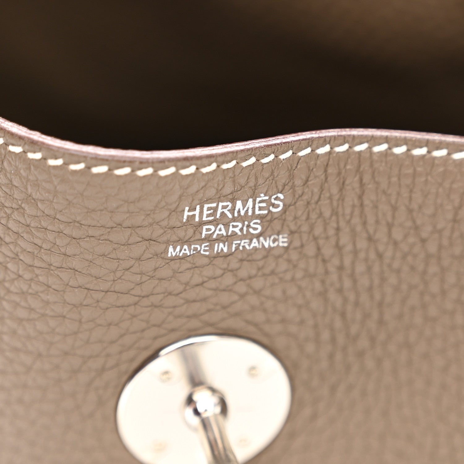 Hermes Taurillon Clemence Lindy 30 Etoupe 6 of 12