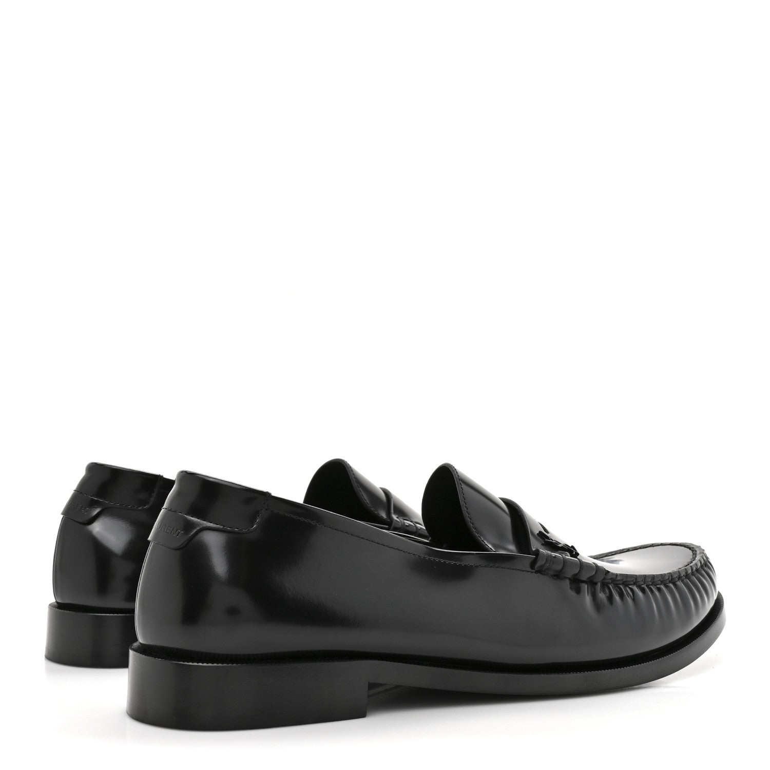 Saint Laurent Calfskin Mens Penny Loafers 44.5 Black 6 of 10