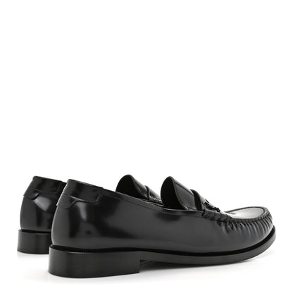 Saint Laurent Calfskin Mens Penny Loafers 44.5 Black 6 of 10