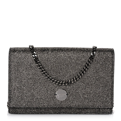 Jimmy Choo Glitter Florence Wallet on Chain Anthracite 1 of 11