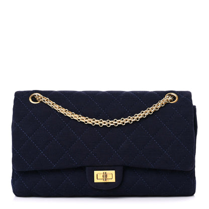 Chanel Jersey Quilted 2.55 Reissue 226 Flap Navy 1 of 14