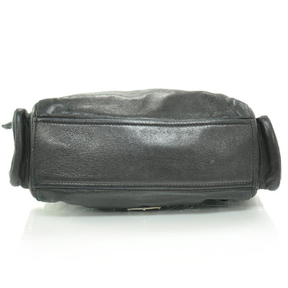 Prada Leather Pushlock Flap Shoulder Bag Black 5 of 9