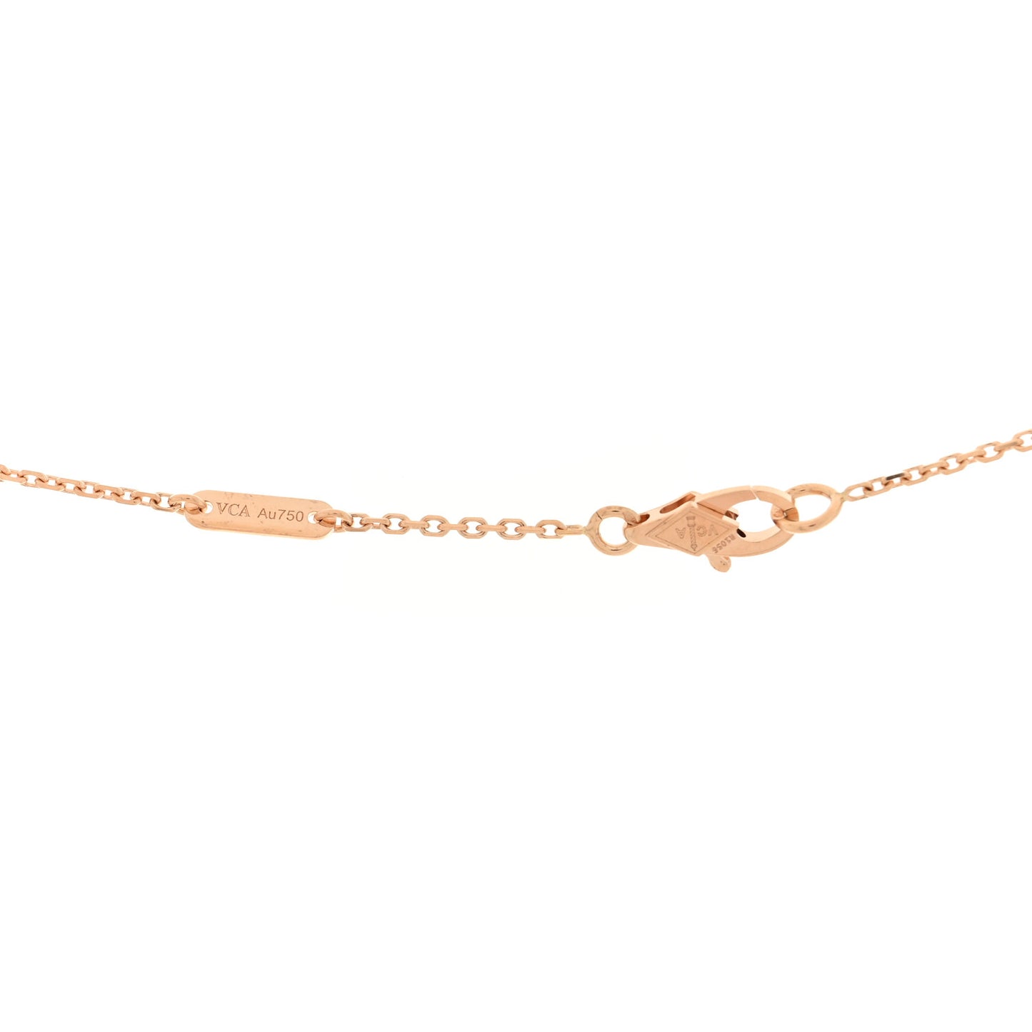 18k Rose Gold Carnelian Sweet Alhambra Heart Pendant Necklace
