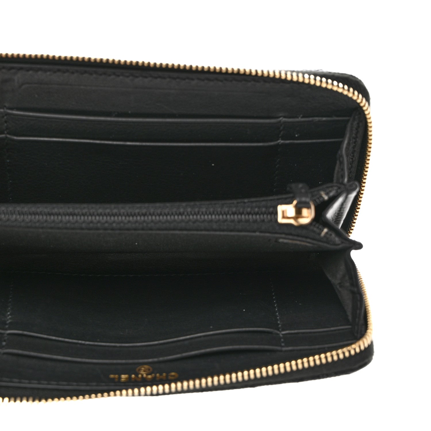 Chanel Caviar Quilted In & Out Zip Around Wallet Black 5 of 8