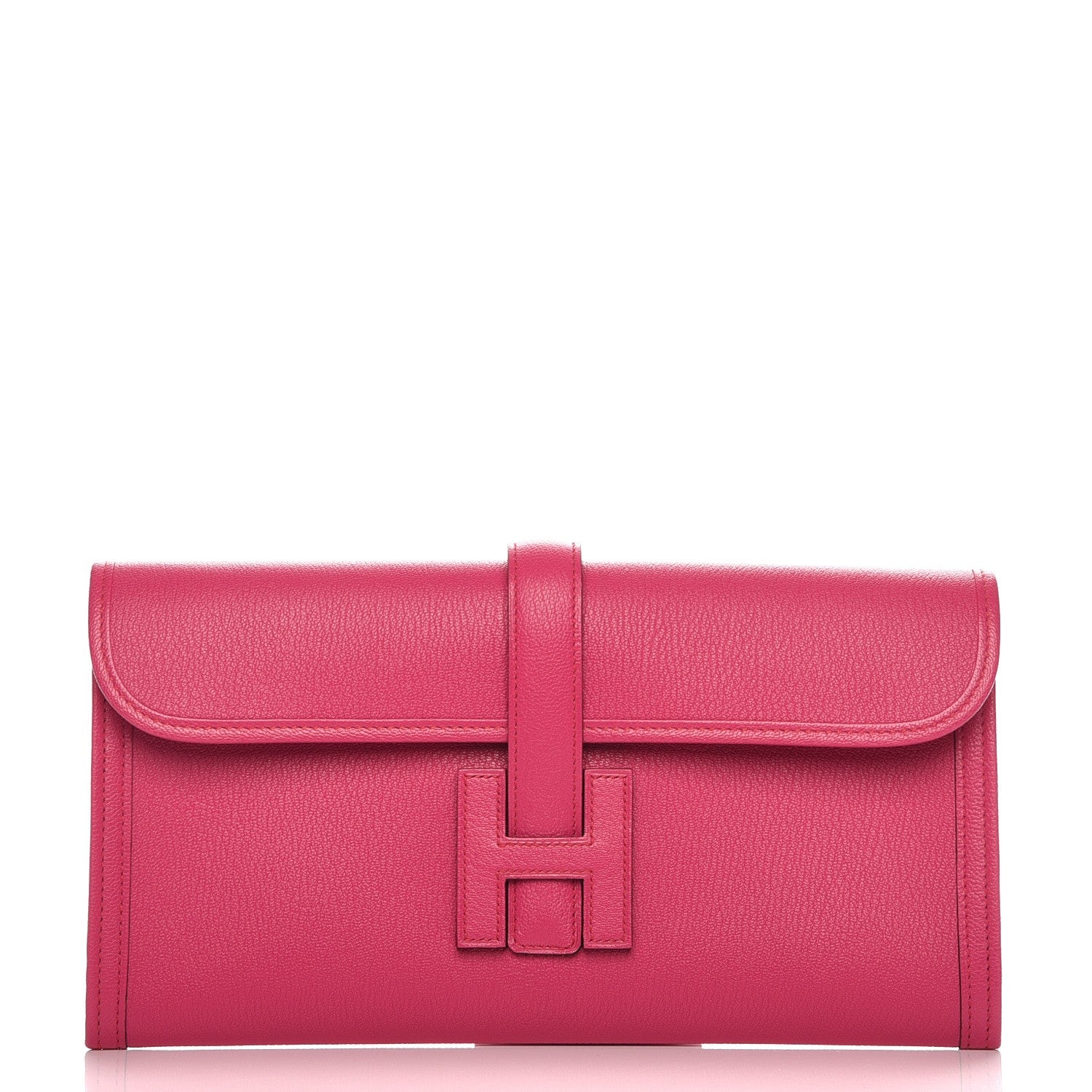 Hermes Chèvre Mysore Jige Elan 29 Clutch Rose Shocking 1 of 17