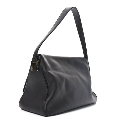 Fendi Vitello Flamingo Enamel Big Forever Mama Baguette Black 3 of 10