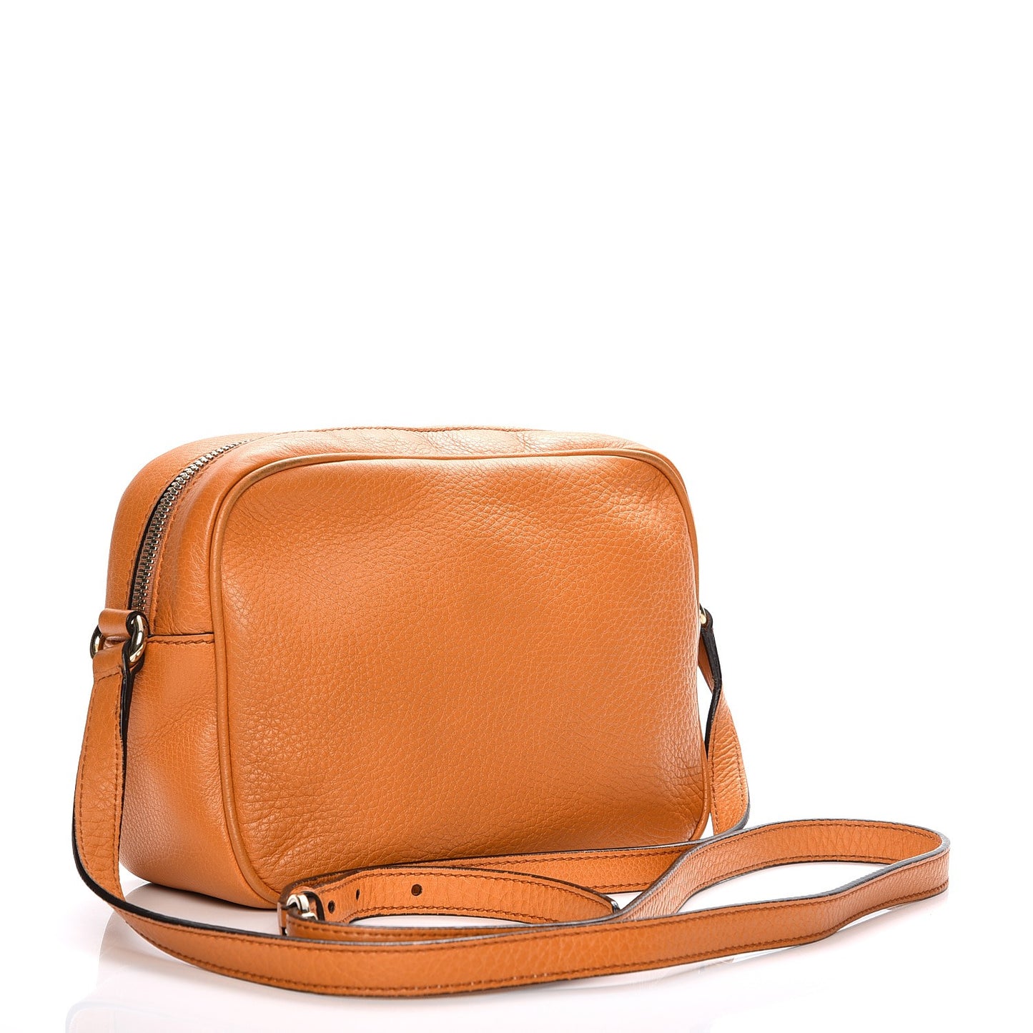 Pebbled Calfskin Small Soho Disco Bag Curcuma