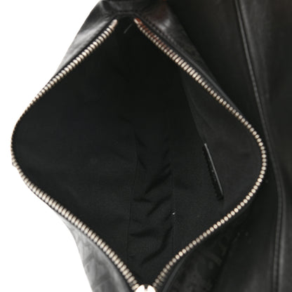 Christian Dior Calfskin Perforated Oblique Galaxy Mens Saddle Bag Black 5 of 10