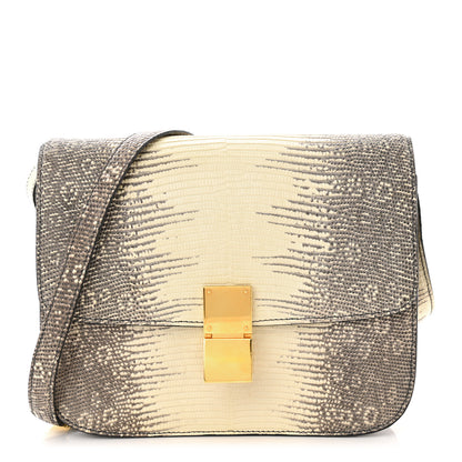 Celine Lizard Medium Classic Box Flap Bag Natural 1 of 12