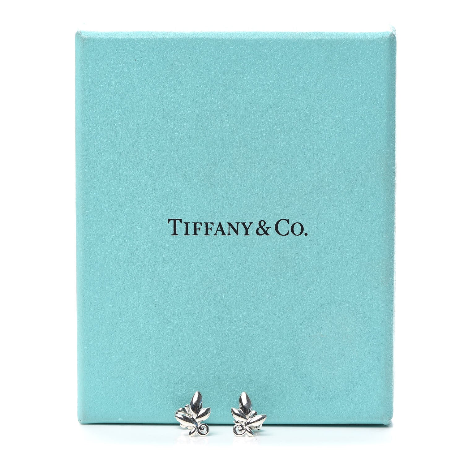 Tiffany Sterling Silver Paloma Picasso Olive Leaf Earrings 5 of 5