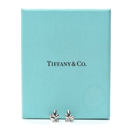 Tiffany Sterling Silver Paloma Picasso Olive Leaf Earrings 5 of 5
