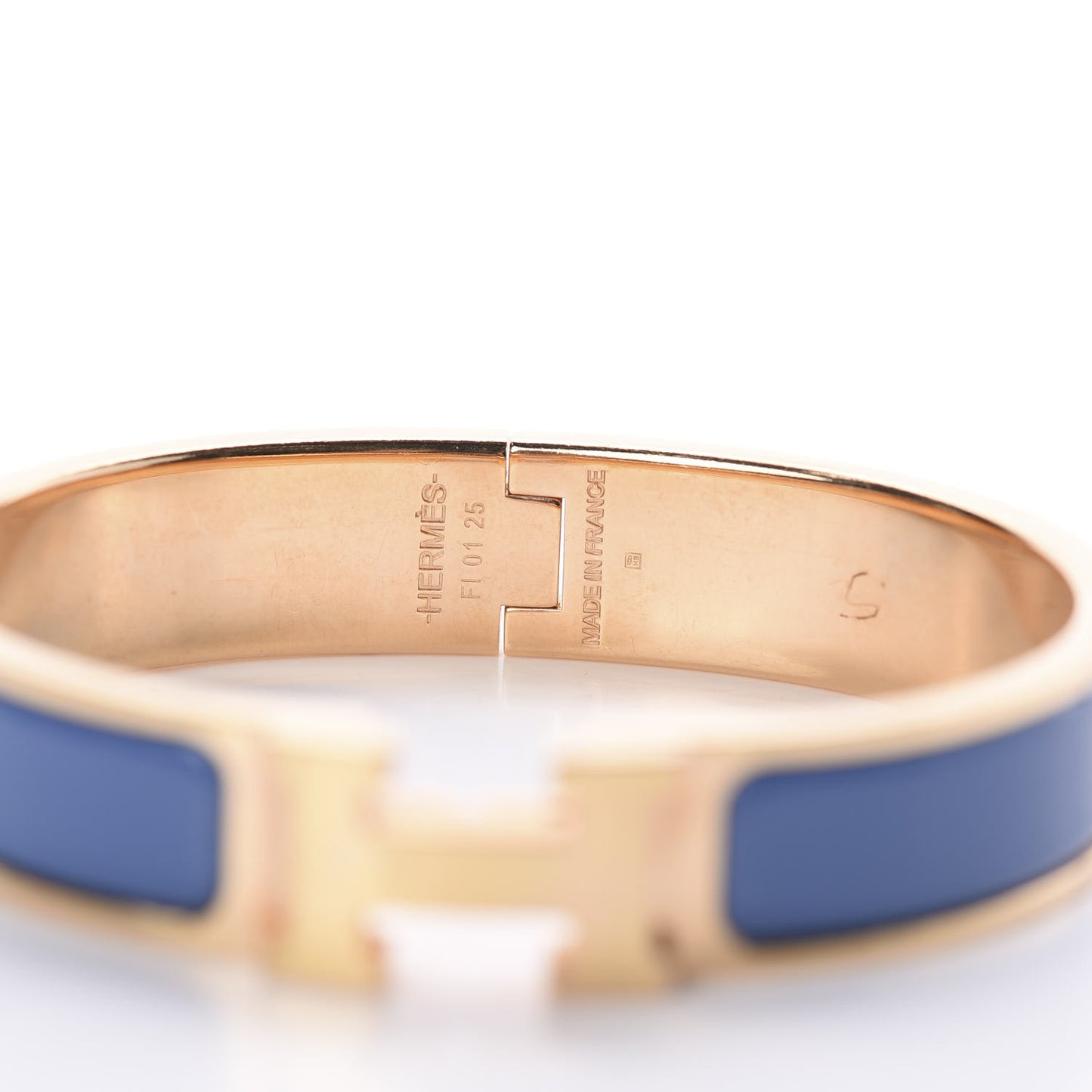 Enamel Narrow Clic Clac H Bracelet PM Bleu Turquin