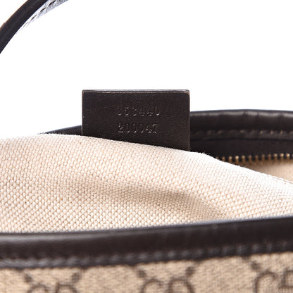 Gucci GG Supreme Monogram Small Zippered Tote Dark Brown 6 of 9