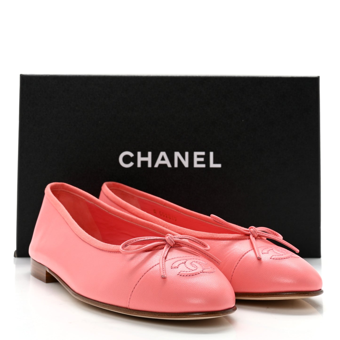 Goatskin Cap Toe CC Ballerina Flats 39 Pink