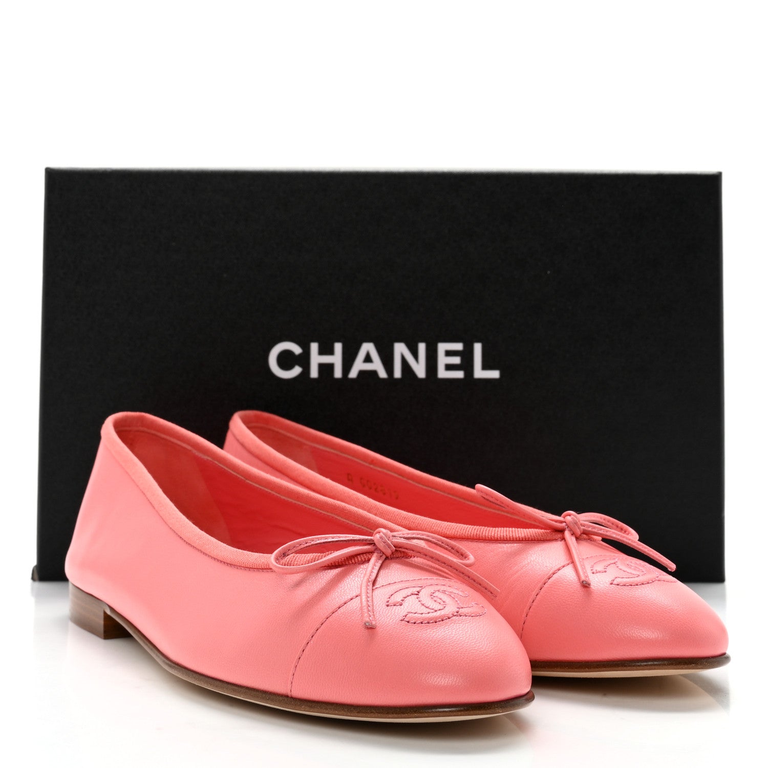 Chanel Goatskin Cap Toe CC Ballerina Flats 39 Pink 12 of 12