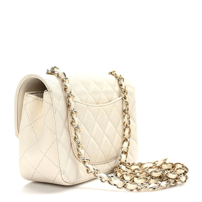 Chanel Caviar Quilted Mini Rectangular Flap White 3 of 9