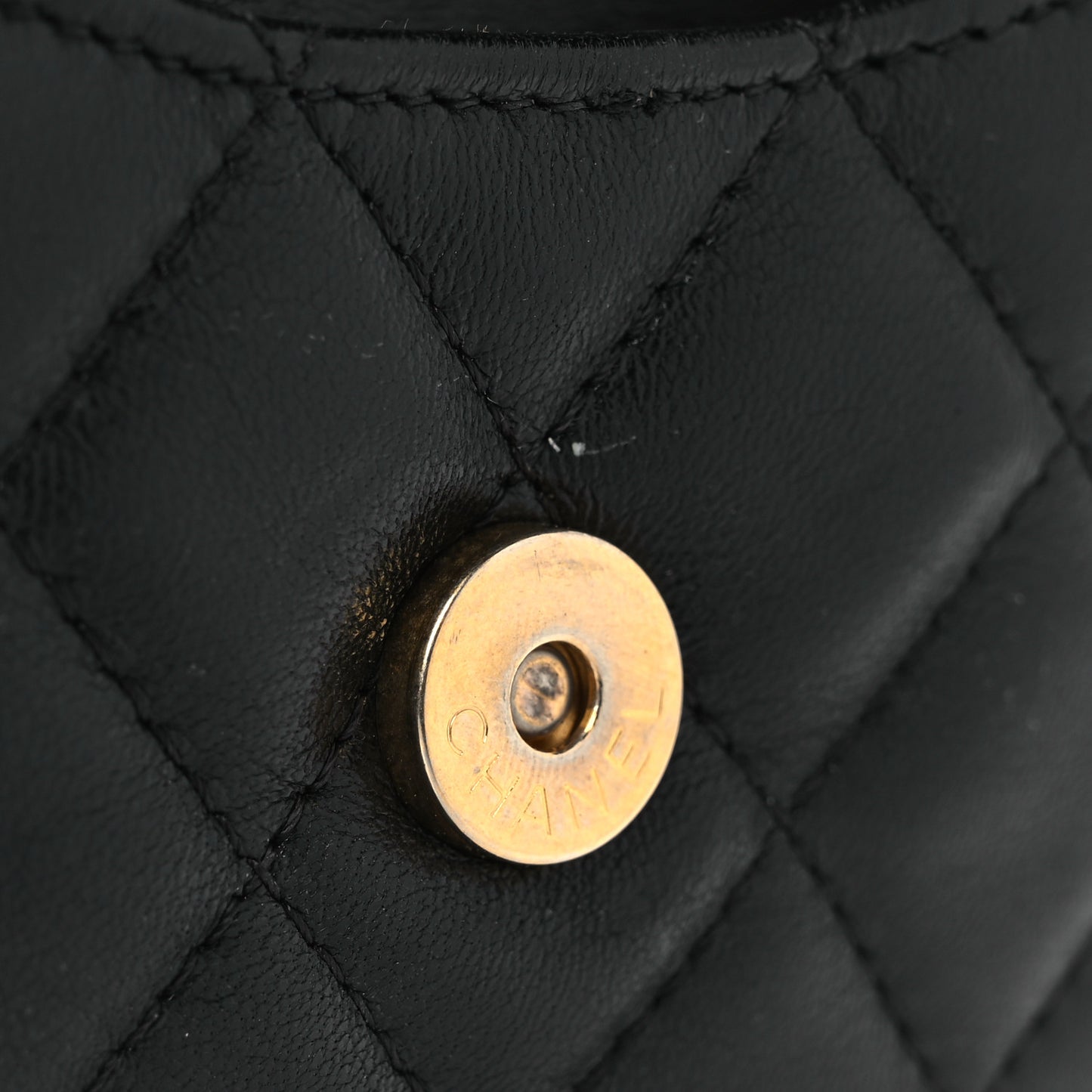 Lambskin Quilted Flap Chain Belt Bag Black