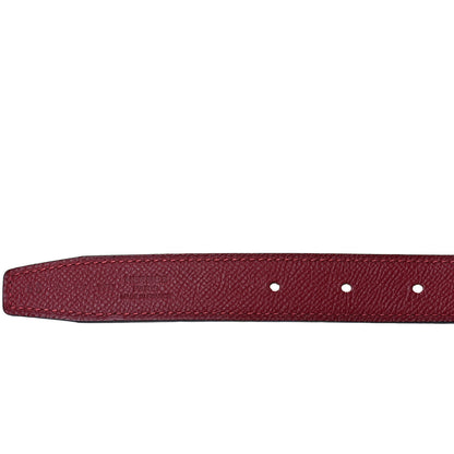Hermes Epsom Swift Lizard 24mm Mini Constance H Belt 85 Rouge Grenat Black Ombre 3 of 5
