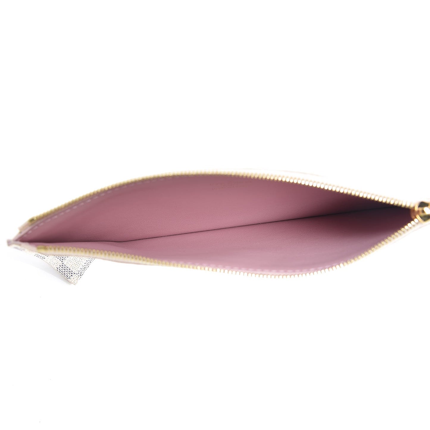 Damier Azur Felicie Chain Wallet Zippered Insert Rose Ballerine