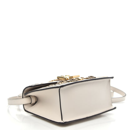 Gucci Calfskin Animal Studs Mini Sylvie Top Handle Bag White 5 of 9