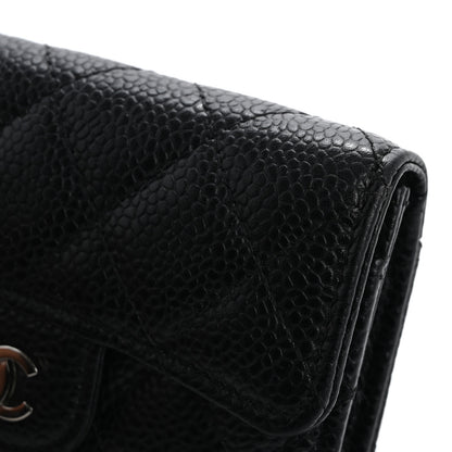 Chanel Caviar Quilted Flap Card Holder Wallet Black 10 of 11