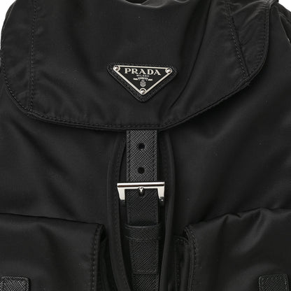 Prada Tessuto Nylon Saffiano Medium Backpack Black 8 of 10
