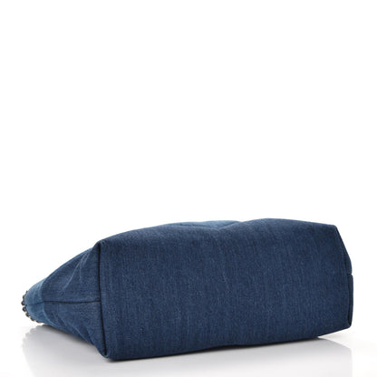 Stella McCartney Eco Denim Chevron Quilted Falabella East West Shopper Tote Blue 4 of 9