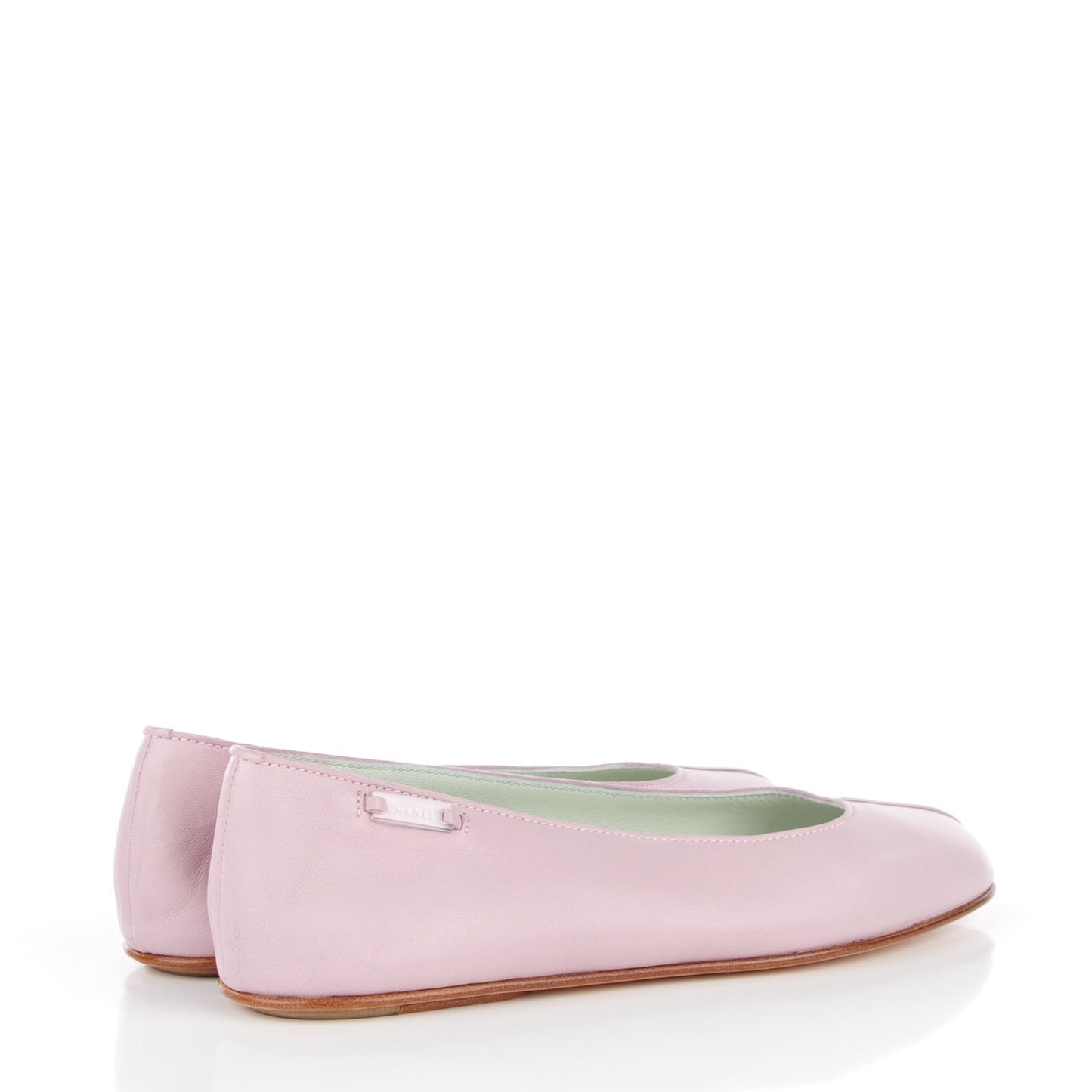 Lambskin Ballerina Flats 38 Pink