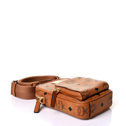 MCM Visetos Crossbody Bag Cognac 3 of 4