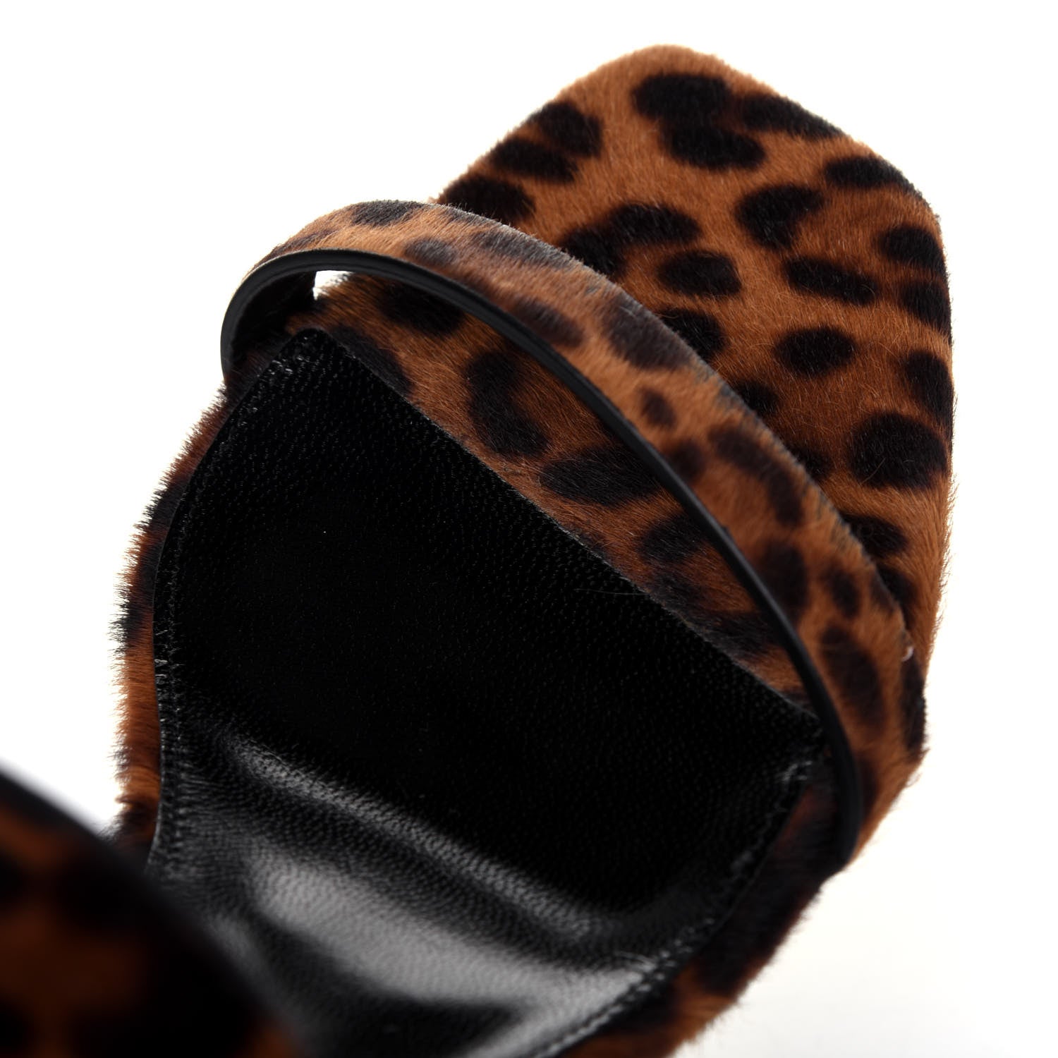 Saint Laurent Calf Hair Leopard Charlotte Sandals 39 Natural 10 of 11