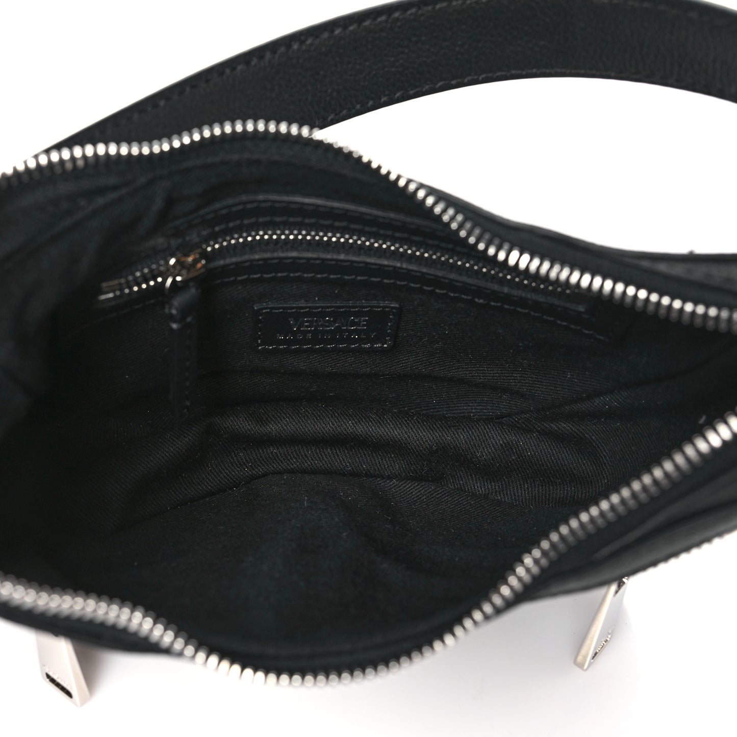 Calfskin Mini Repeat Zip Hobo Black