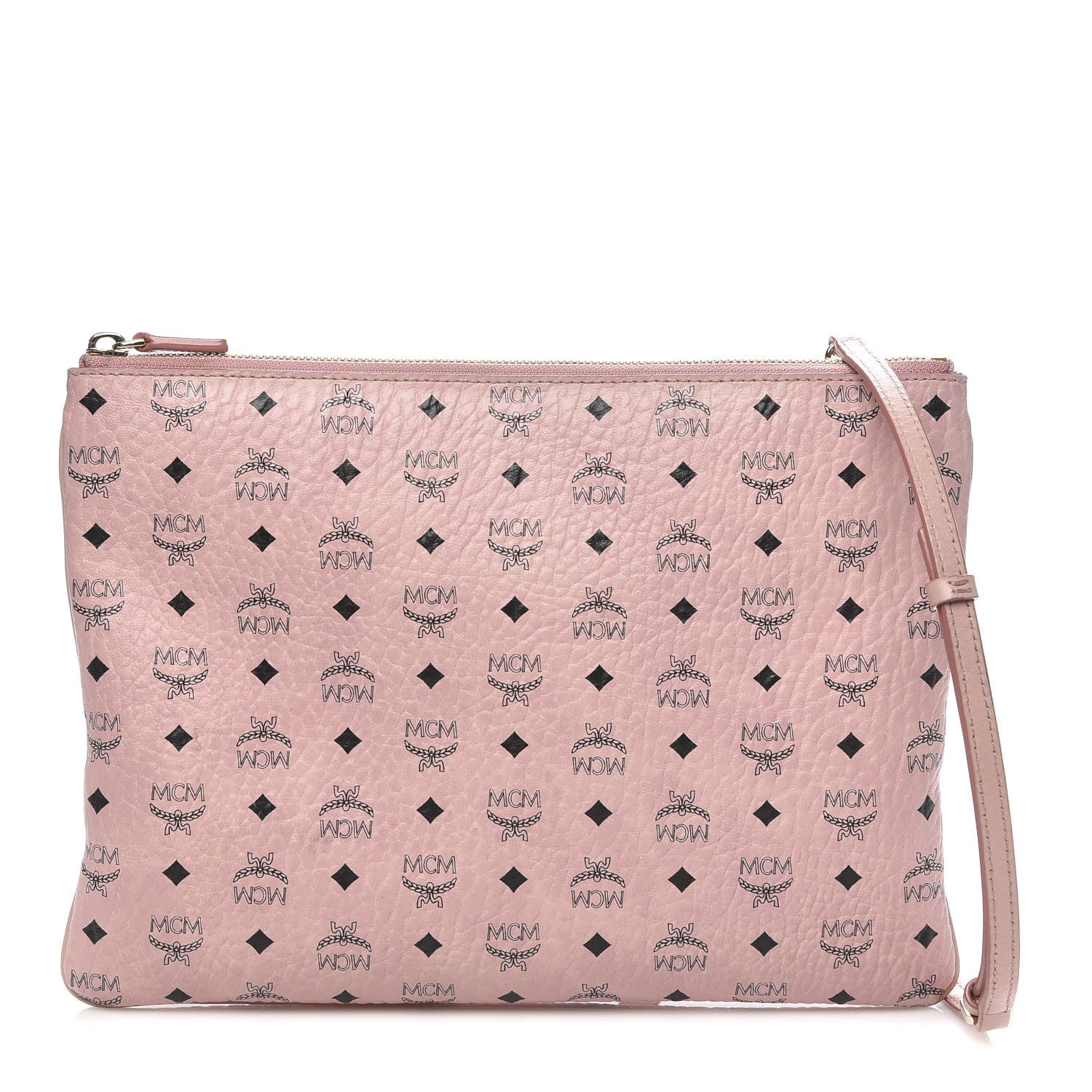 MCM Visetos Medium Crossbody Pouch Soft Pink 1 of 10