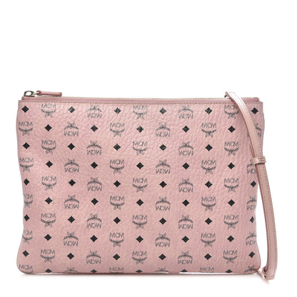 MCM Visetos Medium Crossbody Pouch Soft Pink 1 of 10