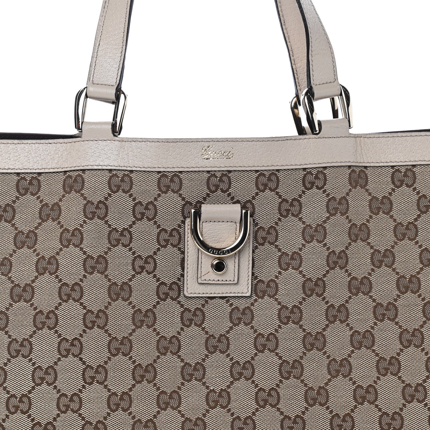Gucci Monogram Large Abbey Tote Off White 9 of 9