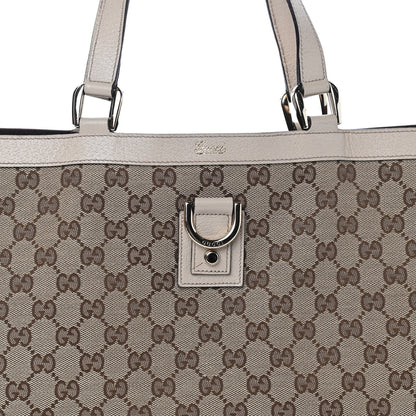 Gucci Monogram Large Abbey Tote Off White 9 of 9