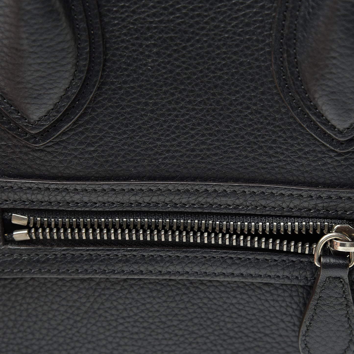 Drummed Calfskin Micro Luggage Black
