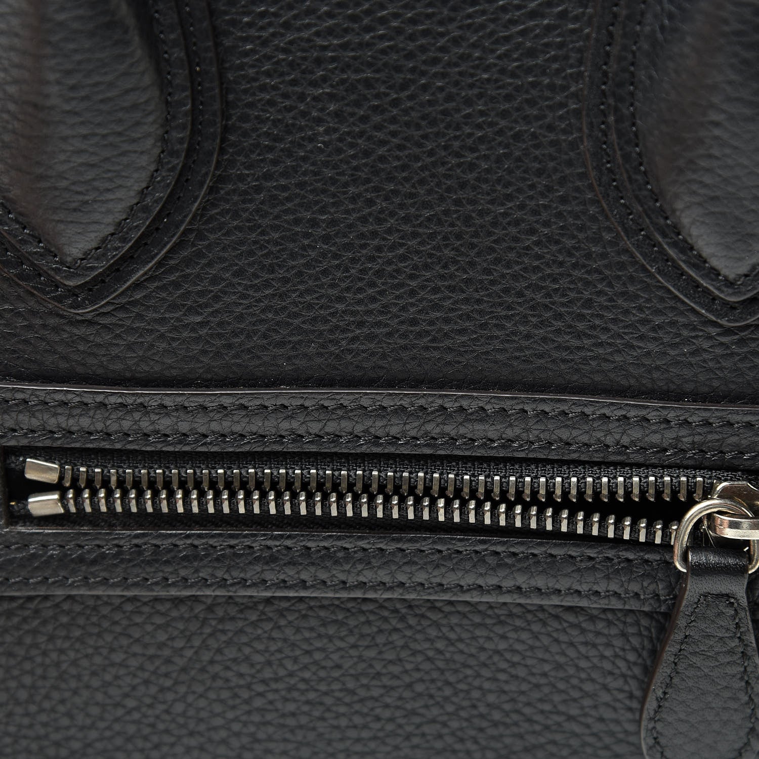 Celine Drummed Calfskin Micro Luggage Black 12 of 12