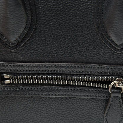 Celine Drummed Calfskin Micro Luggage Black 12 of 12