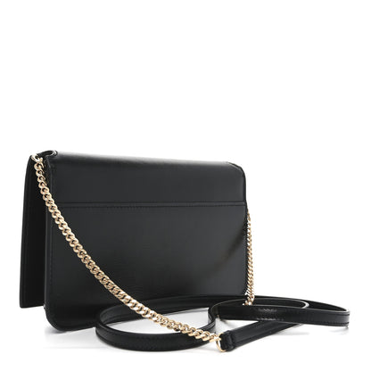 Saint Laurent Calfskin Monogram Cassandre Phone Holder With Strap Black 3 of 10