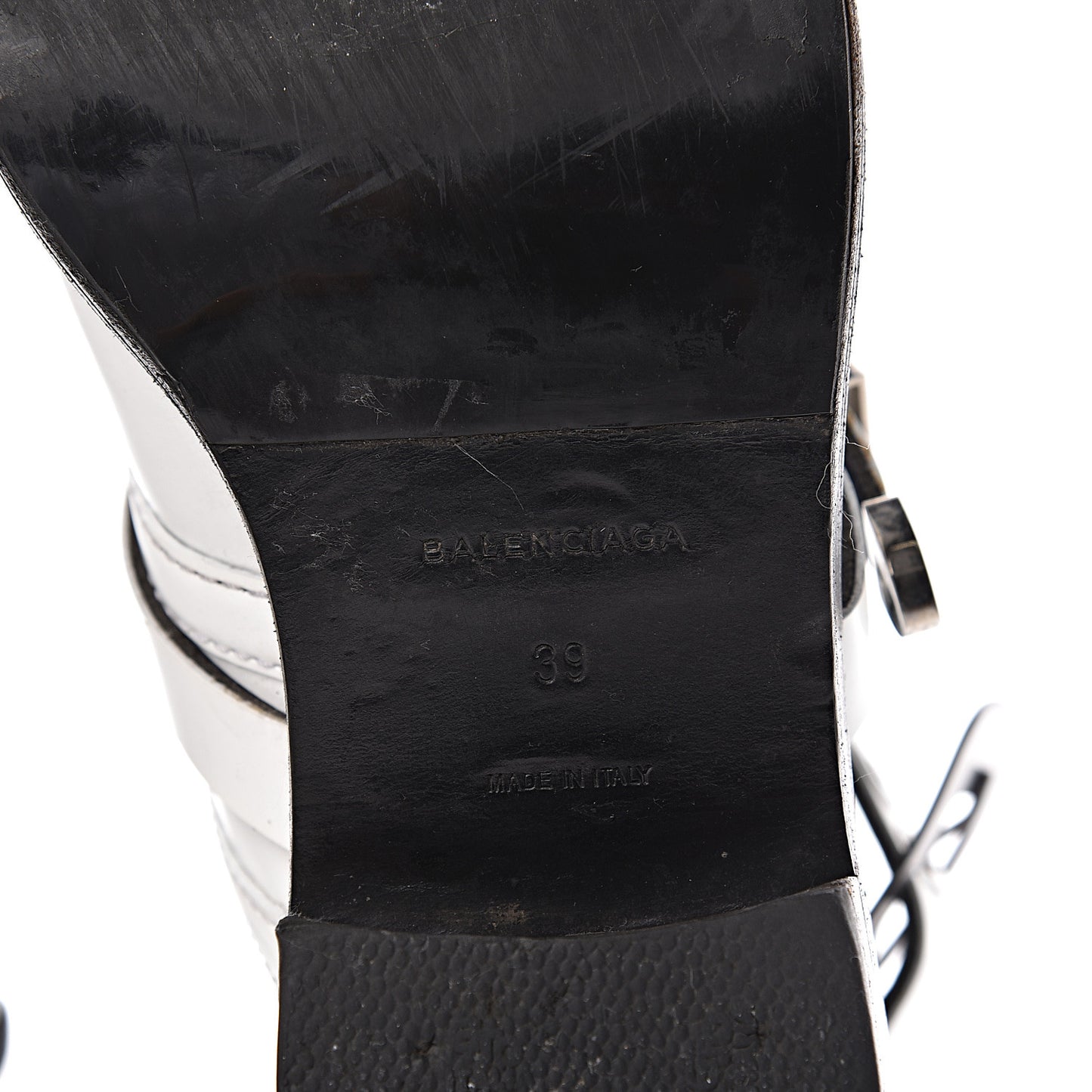 Brushed Calfskin Ceinture Ankle Boots 39 White