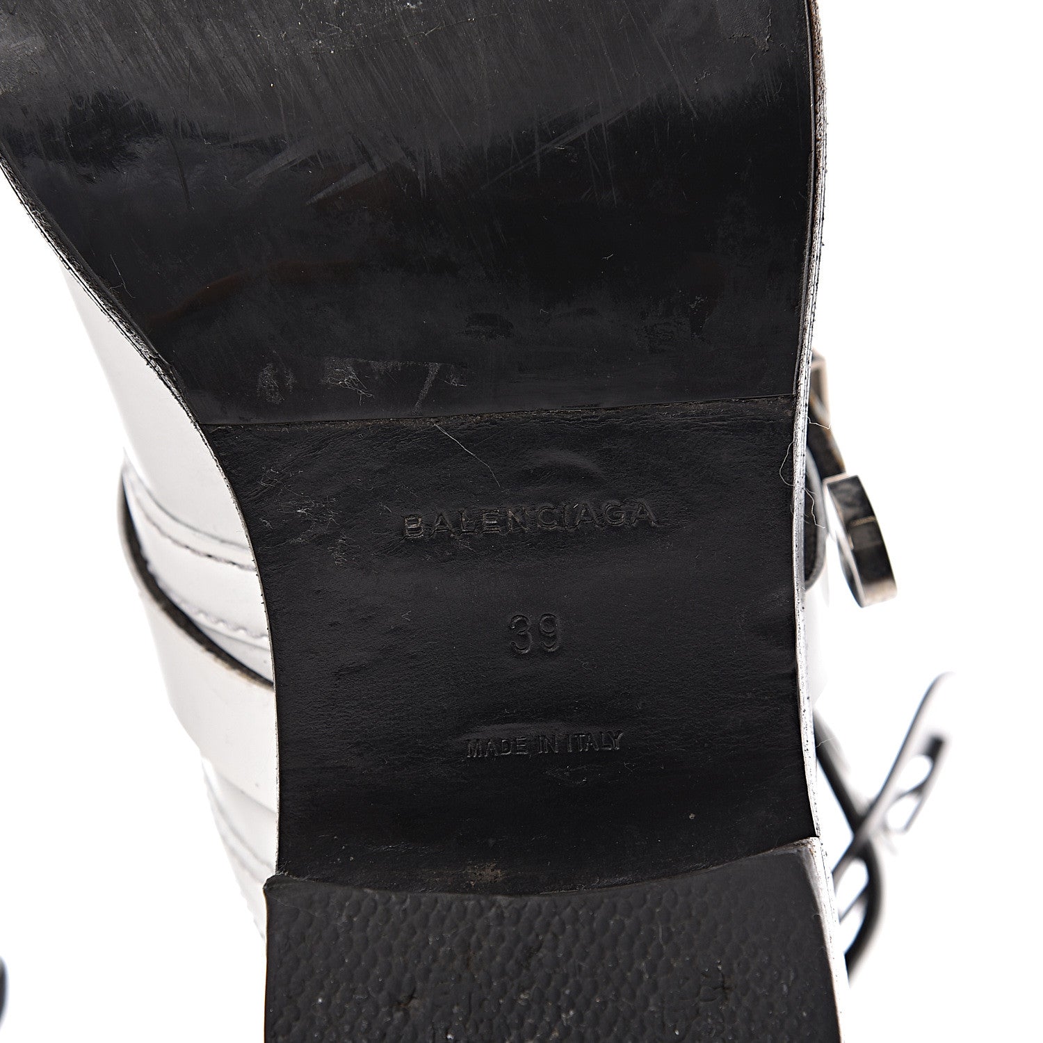 Balenciaga Brushed Calfskin Ceinture Ankle Boots 39 White 9 of 21