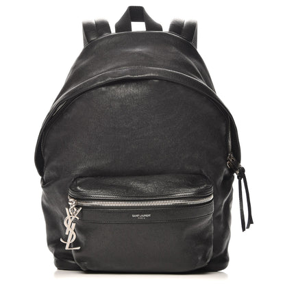 Saint Laurent Lambskin Mini City Backpack Black 1 of 7
