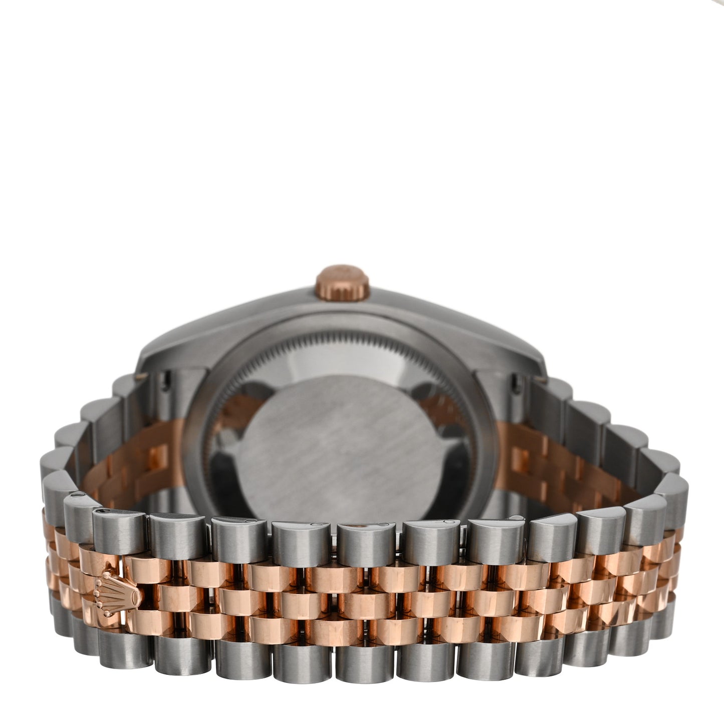 Stainless Steel 18K Everose Gold Diamond 36mm Oyster Perpetual Datejust Watch Pink Jubilee 116231